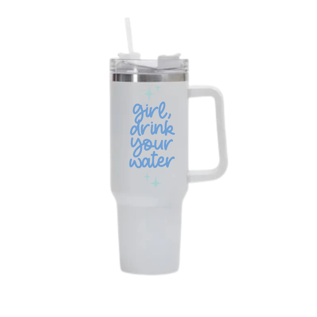 40 oz Stainless Steel Tumbler with Handle