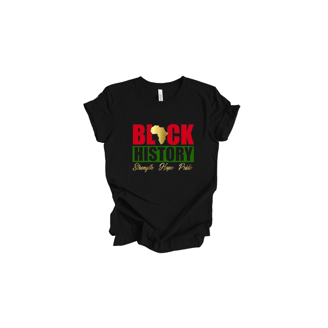 Black History Strength Hope Pride T-Shirt