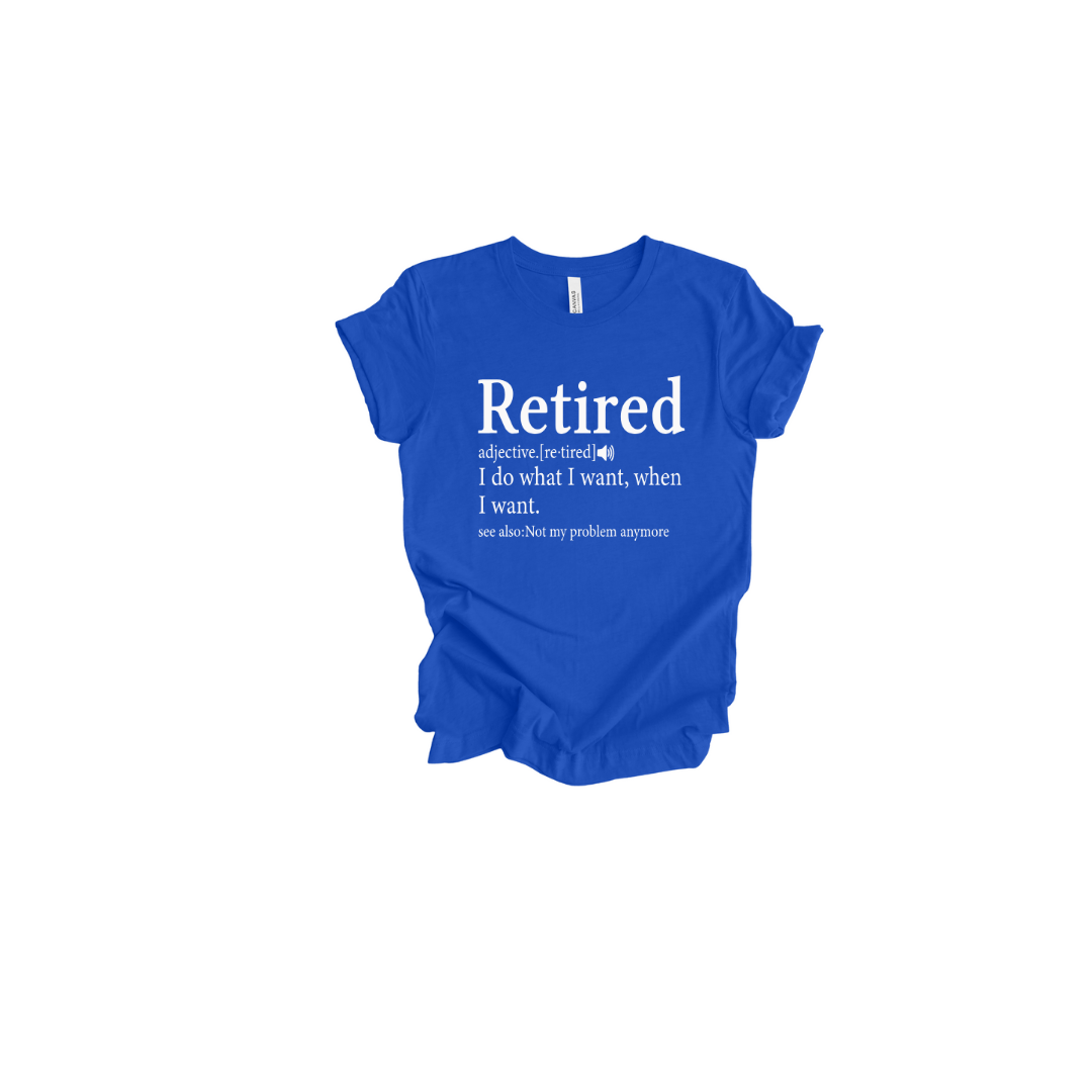 Retired Statement T-shirt-White Letters