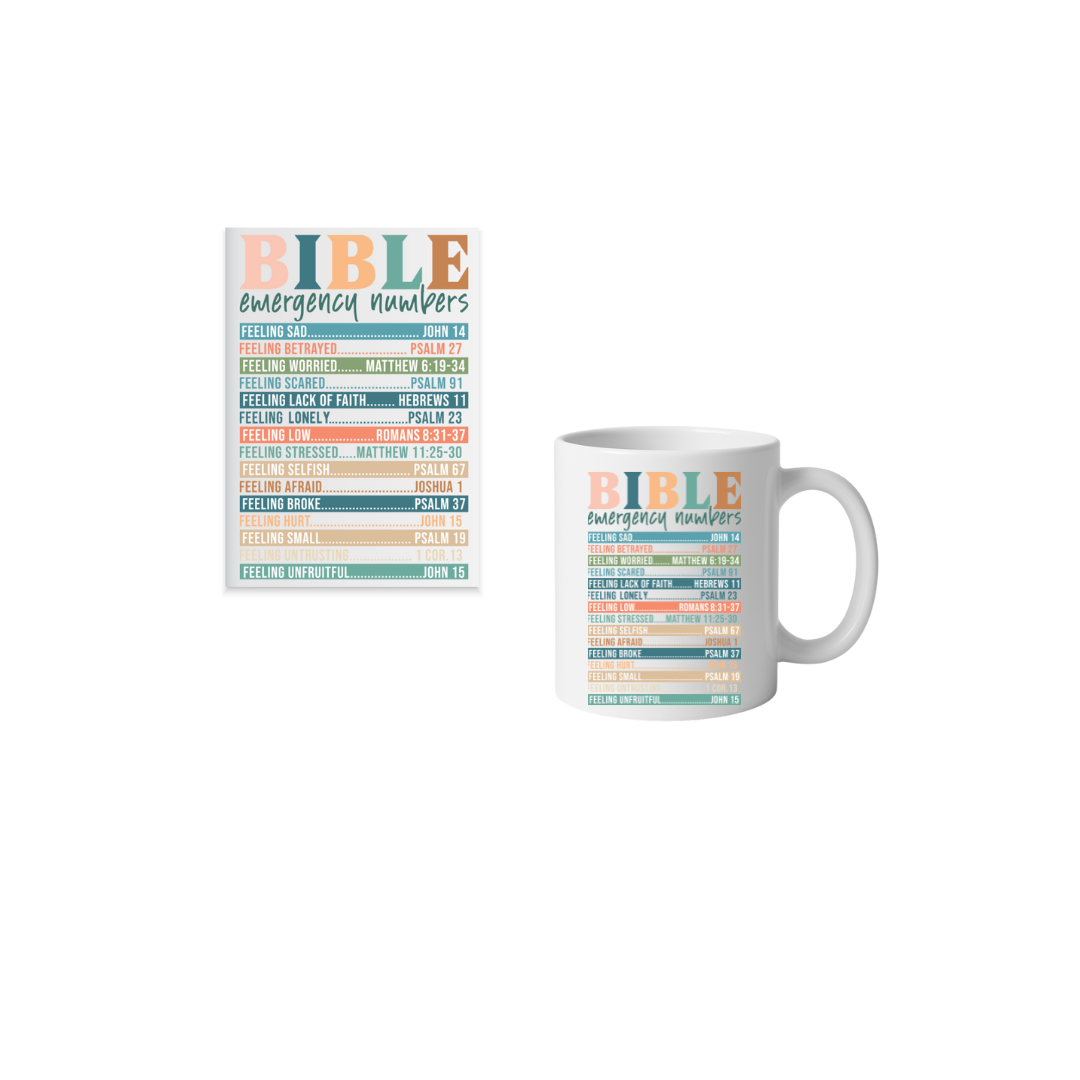 Bible Emergency Numbers Journal & Coffee Mug Bundle