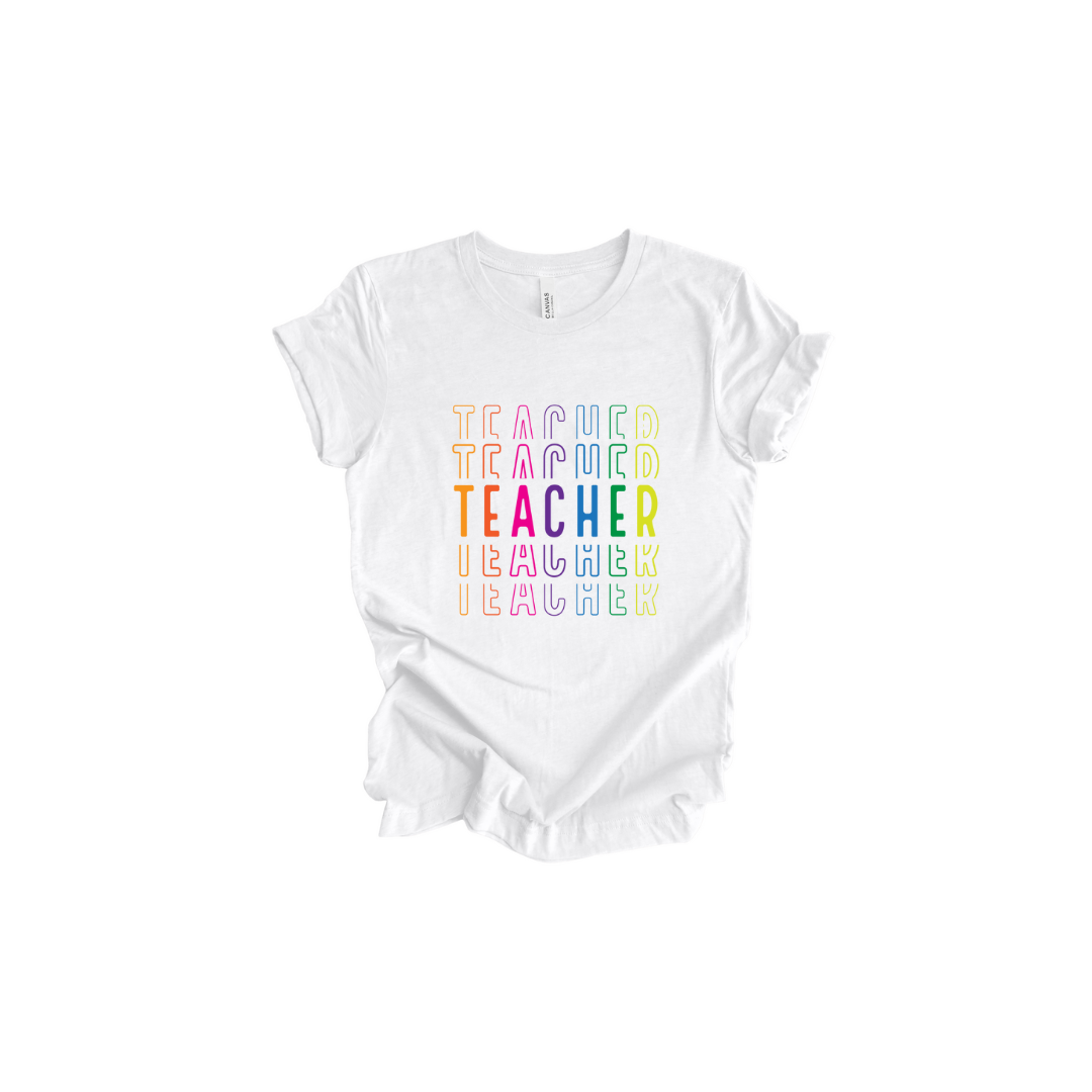 Multi-Color Teacher T-Shirt