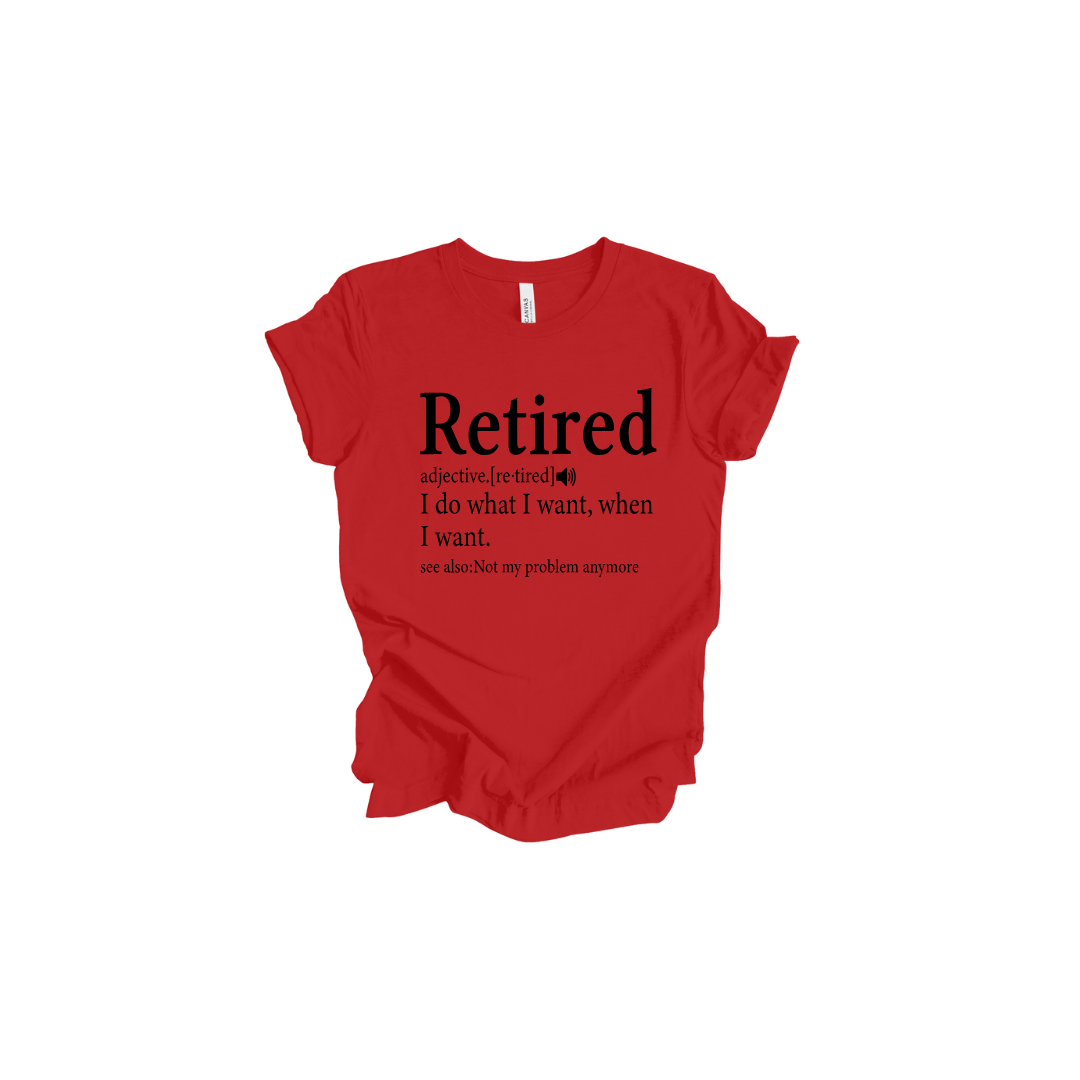 Retired Statement T-shirt-Black Letters