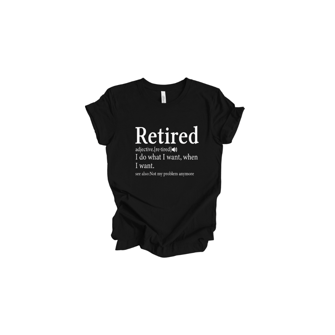 Retired Statement T-shirt-White Letters