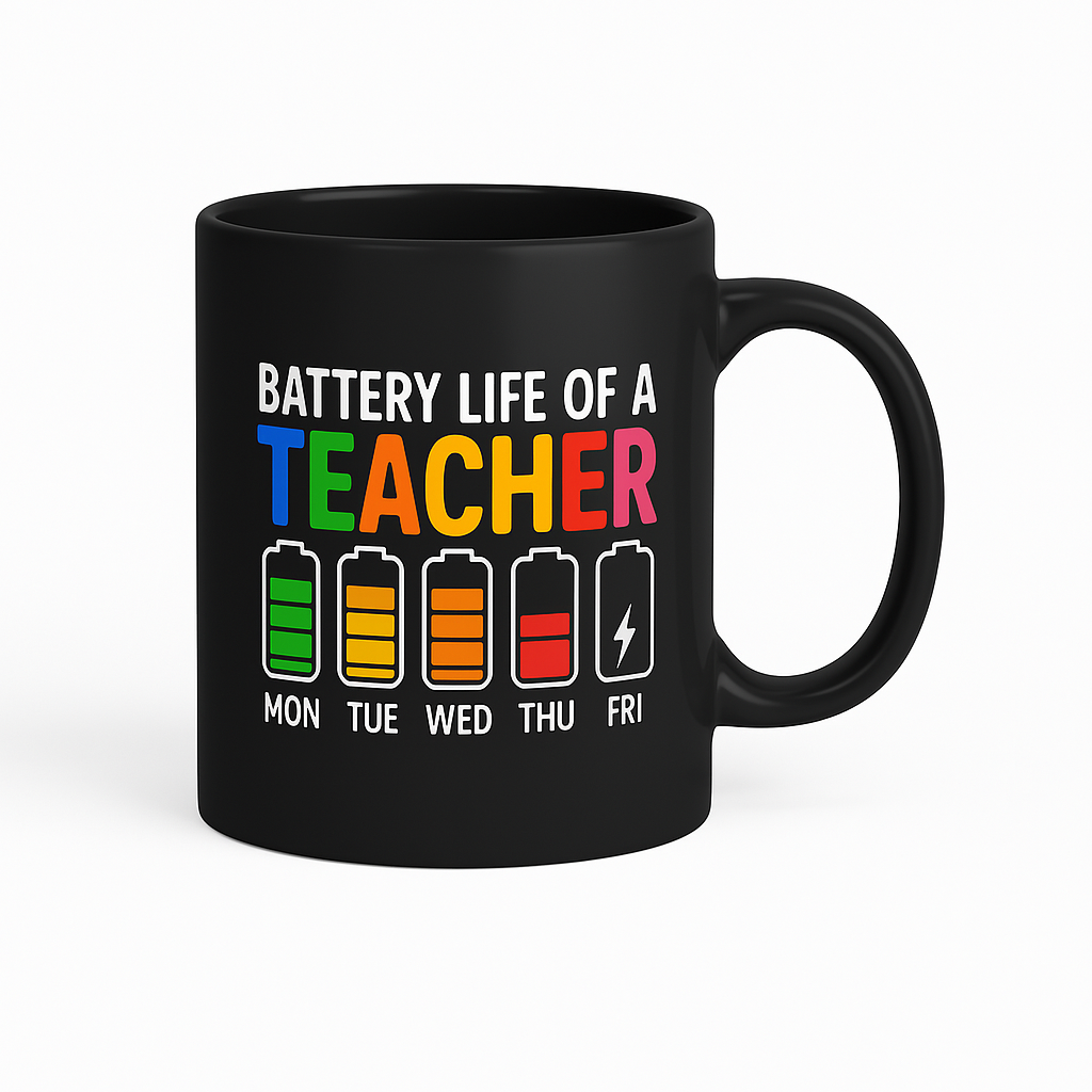 Battery Life Of A Teacher Coffee Mug