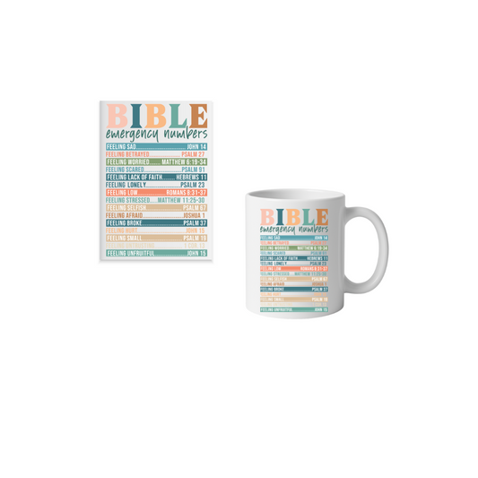 Bible Emergency Numbers Journal & Coffee Mug Bundle