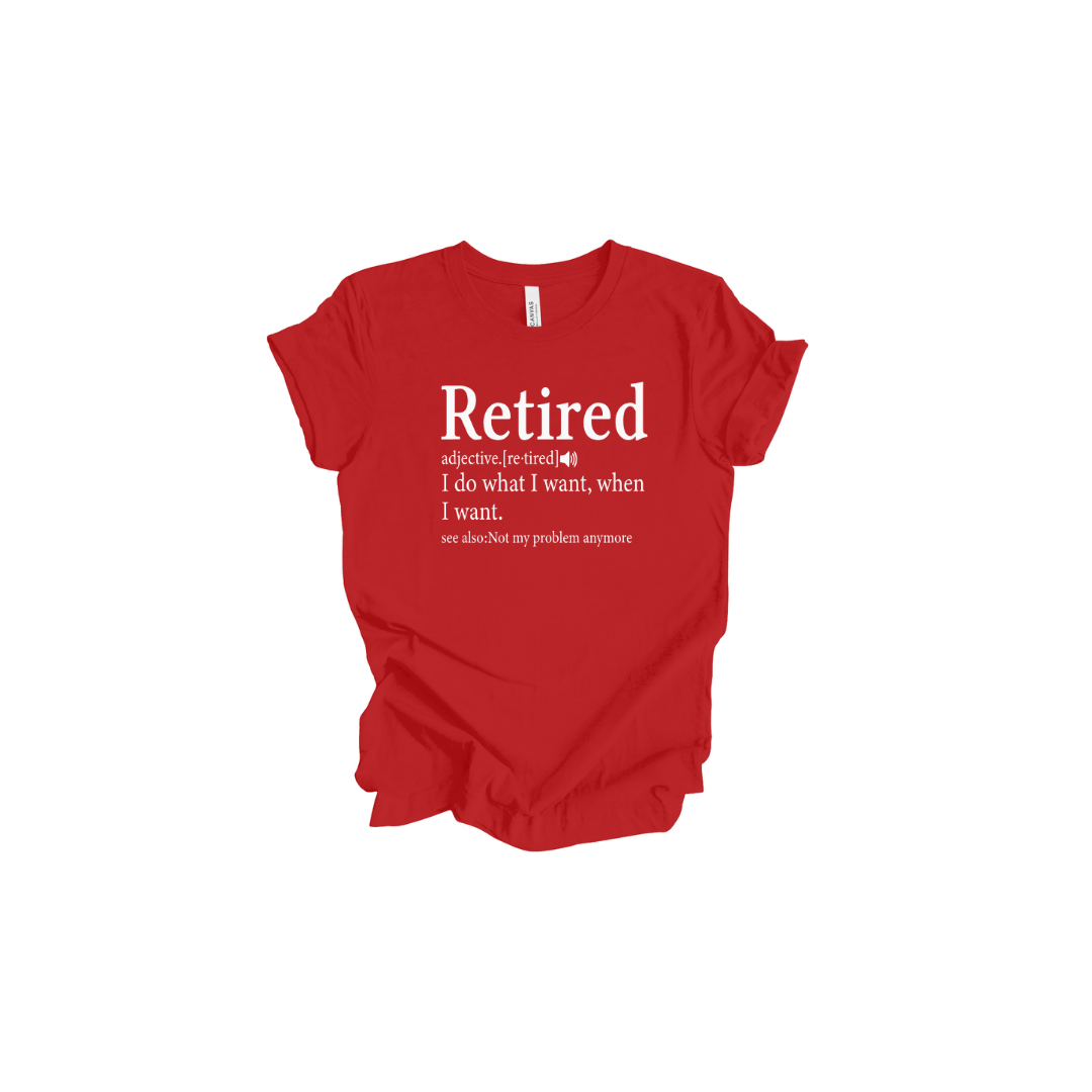 Retired Statement T-shirt-White Letters
